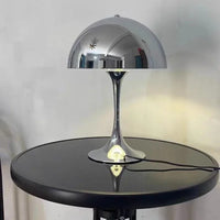 Table lamp dome silhouette glossy finish mid century style mushroom table lamp