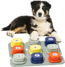 Training buttons set recordable talking dog buttons rubber mat colorful pet communication tool