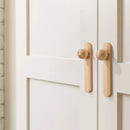 solid wood hemisphere cabinet pulls minimalist round drawer handles natural wood furniture hardware