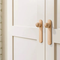 solid wood hemisphere cabinet pulls minimalist round drawer handles natural wood furniture hardware