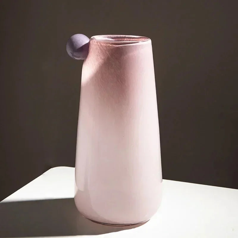 The Pop Vase Collection Candy Style Colorful Glass Vase Hydroponics Flower Pot Desk Decoration Flower Arrangement Floral Vases Room Aesthetic Decor