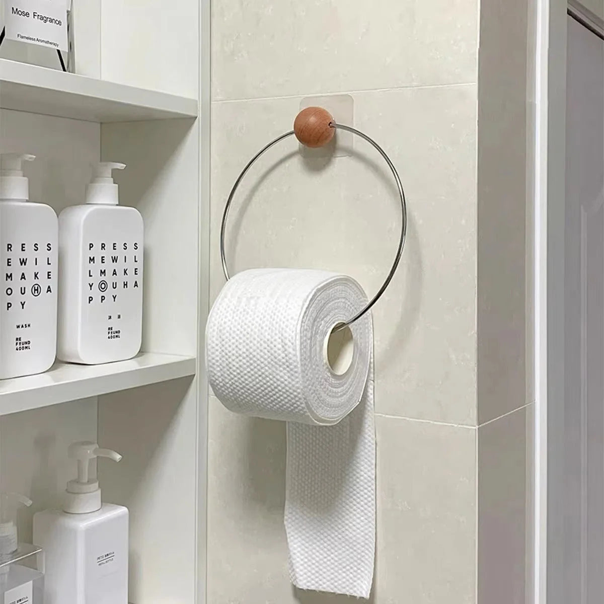 Birch Ring Paper Towel Holder-Letifly Lights and Decor