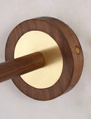 The Aurelia Sconce Walnut wood wall sconce with ribbed glass shade modern retro bedside light