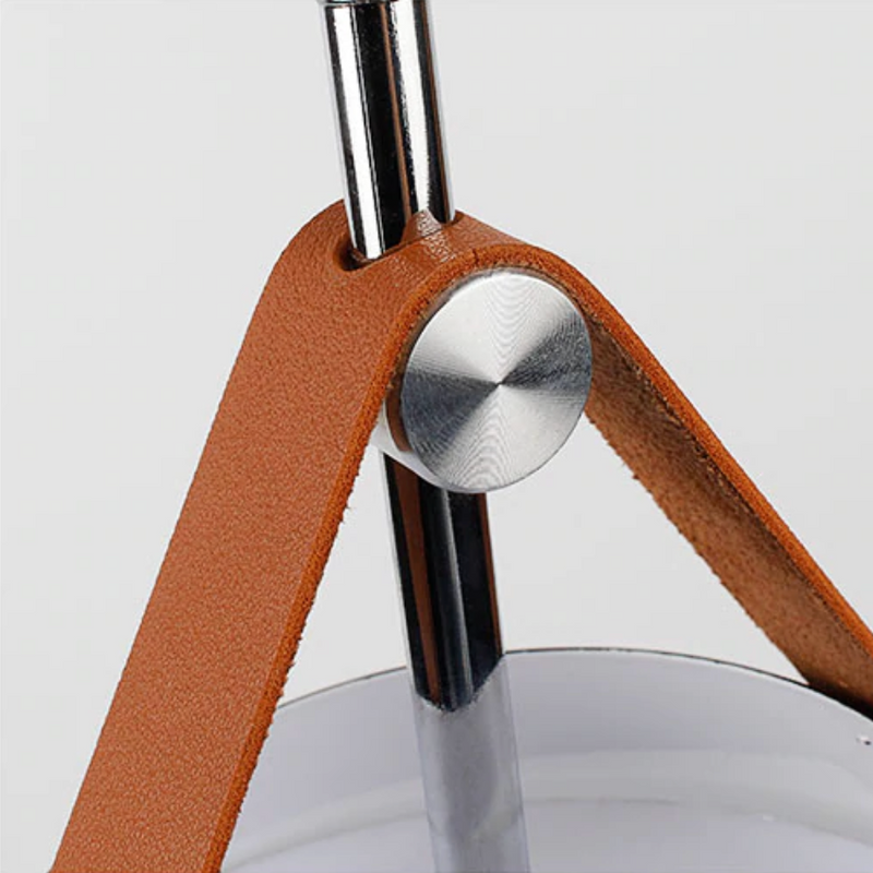 Cone Pendant Light with Faux Leather Strap - Final Sale