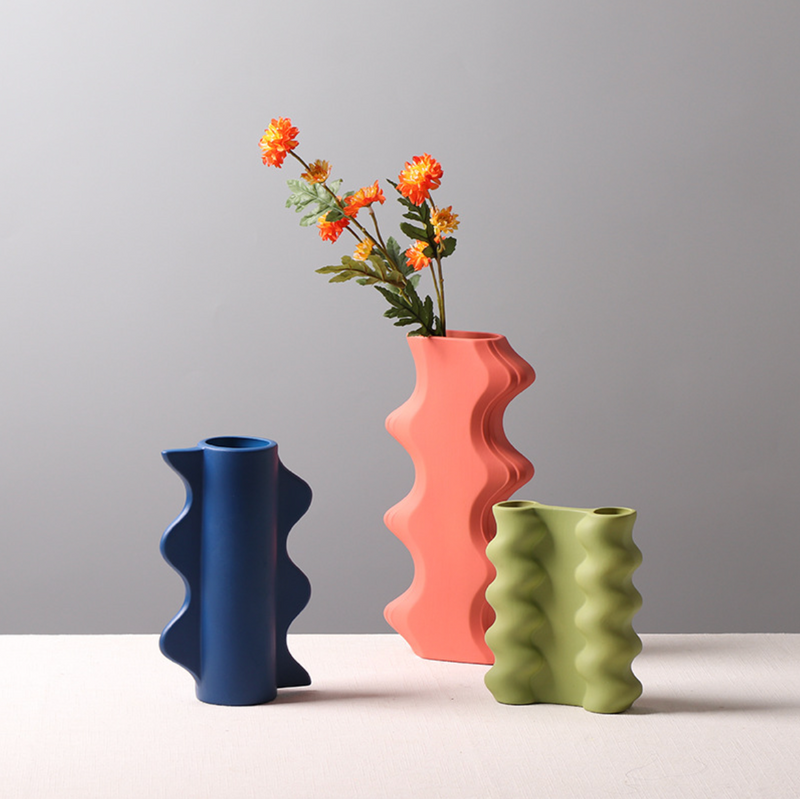 Color Shockwave Ceramic Vase