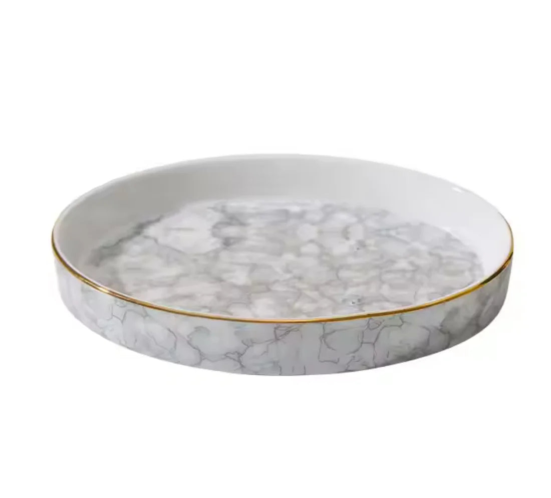 Ceramic Portable Soap Dish Tray Organizer