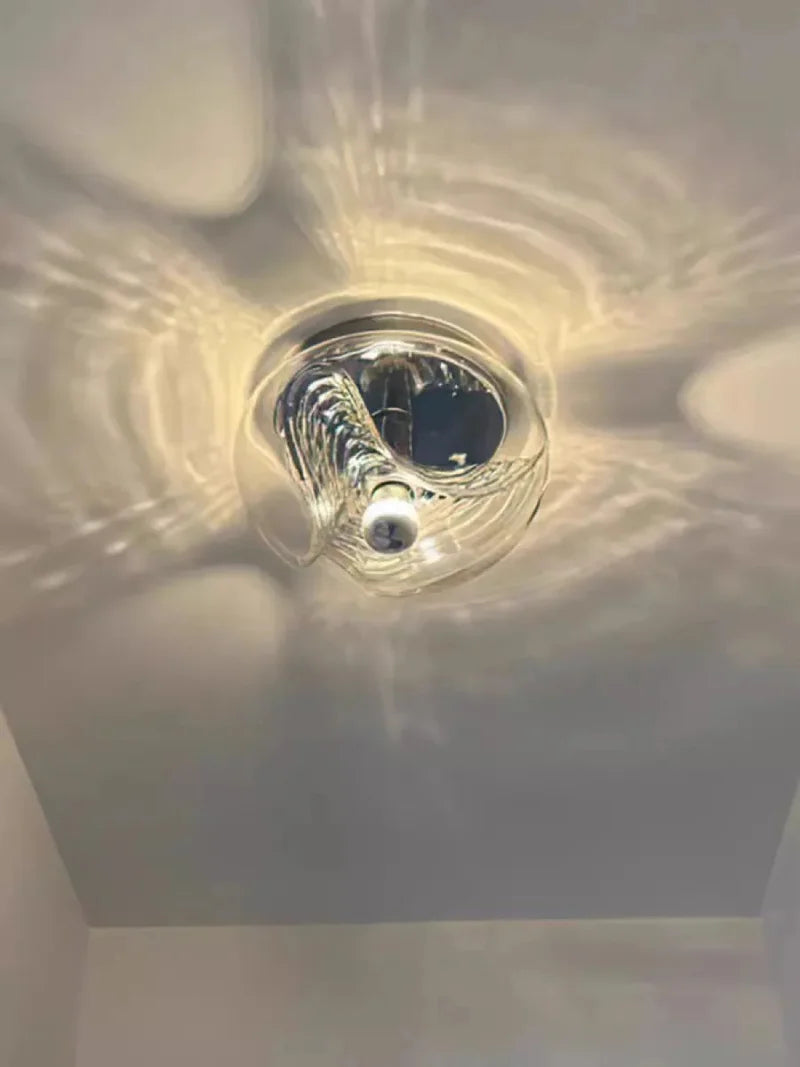 Acrylic swirl wave wall sconce modern bedside lighting retro wall lamp for bedroom bathroom hallway home decor warm ambient light fixture