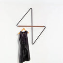 Wall rack geometric corner hanger minimalist metal wood coat rack modern storage