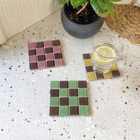 Pixel Vintage Tile Coasters