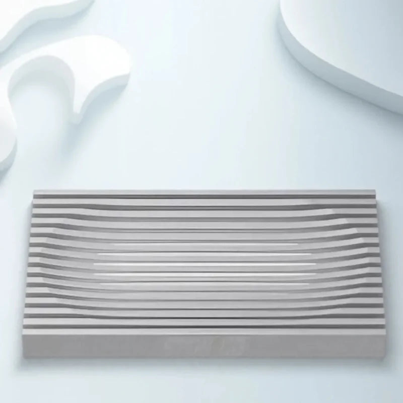 modern silicone soap dish soft glue punch-free bathroom soap holder with drain grooves non-slip design