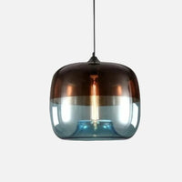 gradient glass pendant lamp ombré hand-blown LED hanging light