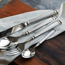 304 Stainless Steel Forged High-Quality Roman Column Western Tableware High-End Western Restaurant Hotel Table Knife, Fork, Spoon, Tea Spoon-Letifly Lights and Decor