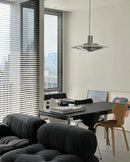 danish modern brushed aluminum ufo disc pendant light with led for dining room or kitchen island