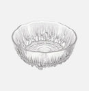 Clear ripple glass serving bowl scalloped edge fruit salad bowl modern decorative tableware