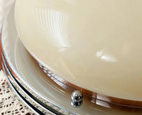 Ceiling light cream glass chrome Bauhaus French style retro flush mount ceiling lamp