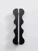 Brass Wave Shape Cabinet Handles Modern Drawer Pulls Gold/Black Furniture Handles for Kitchen Wardrobe Door-Letifly Lights and Decor