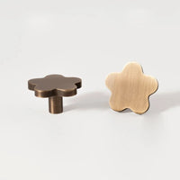 Solid Antique Brass Brushed Handle Animal Design Bear/Heart/Star Children's Room Drawer Knob Kitchen Cabinet Pulls-Letifly Lights and Decor