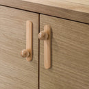 solid wood hemisphere cabinet pulls minimalist round drawer handles natural wood furniture hardware