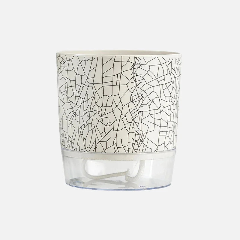 Self Absorbent Flowerpot Plastic Hydroponic Lazy Flowerpot Thickened Water Storage Plant Pot Desktop Potted Planter Home Decor-Letifly Lights and Decor