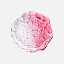 Zenith glass coaster set with irregular edges, transparent pink and blue textured plates for home dessert, dim sum, fruit, and decorative use