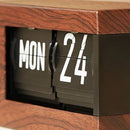 European Style Table Clocks with Calendar Mechanical Page Turning Clock Retro Desktop Clock for Home Living Room Office Decor-Letifly Lights and Decor