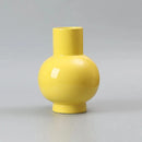 Ceramic Vase Bright Glazed Colorful Big Belly Round Shape Modern Decor