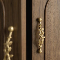 Santaya Brushed Brass Handles Vine-shaped for Kitchen Cabinets Bedroom Wardrobe Drawer Knobs and Furniture Handle-Letifly Lights and Decor
