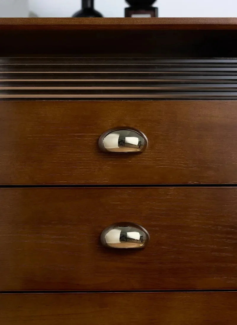 Mirror Gloss Nickel Silver Shell Shape Drawer Pulls 64mm Hole Spacing Modern Luxury Oval Cabinet Handles for Closet Dresser-Letifly Lights and Decor