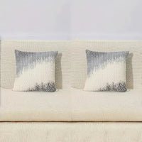 Plush pillow covers ink-wash ombré velour ultra-soft set of 2 pillowcases