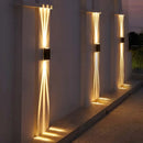 LED modern up-and-down wall lamp black aluminum outdoor indoor warm white anti-rust wall sconce