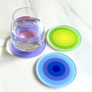 5pcs Acrylic Anti Slip Coaster Porta Vasostable Mat Cup Holders Gradient Color Cocinas Accesorios Kitchen Drink Coasters-Letifly Lights and Decor