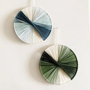 Thread Bloom Wall Art Handmade cotton thread circular wall art modern macrame-inspired décor