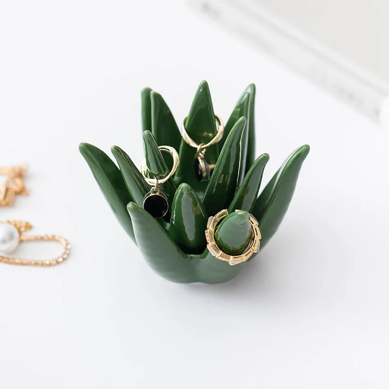 succulent jewelry holder Agave Bloom Jewelry Dish