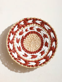 Seagrass wall decor boho handwoven natural rustic modern wall basket art