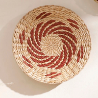 Seagrass wall decor boho handwoven natural rustic modern wall basket art