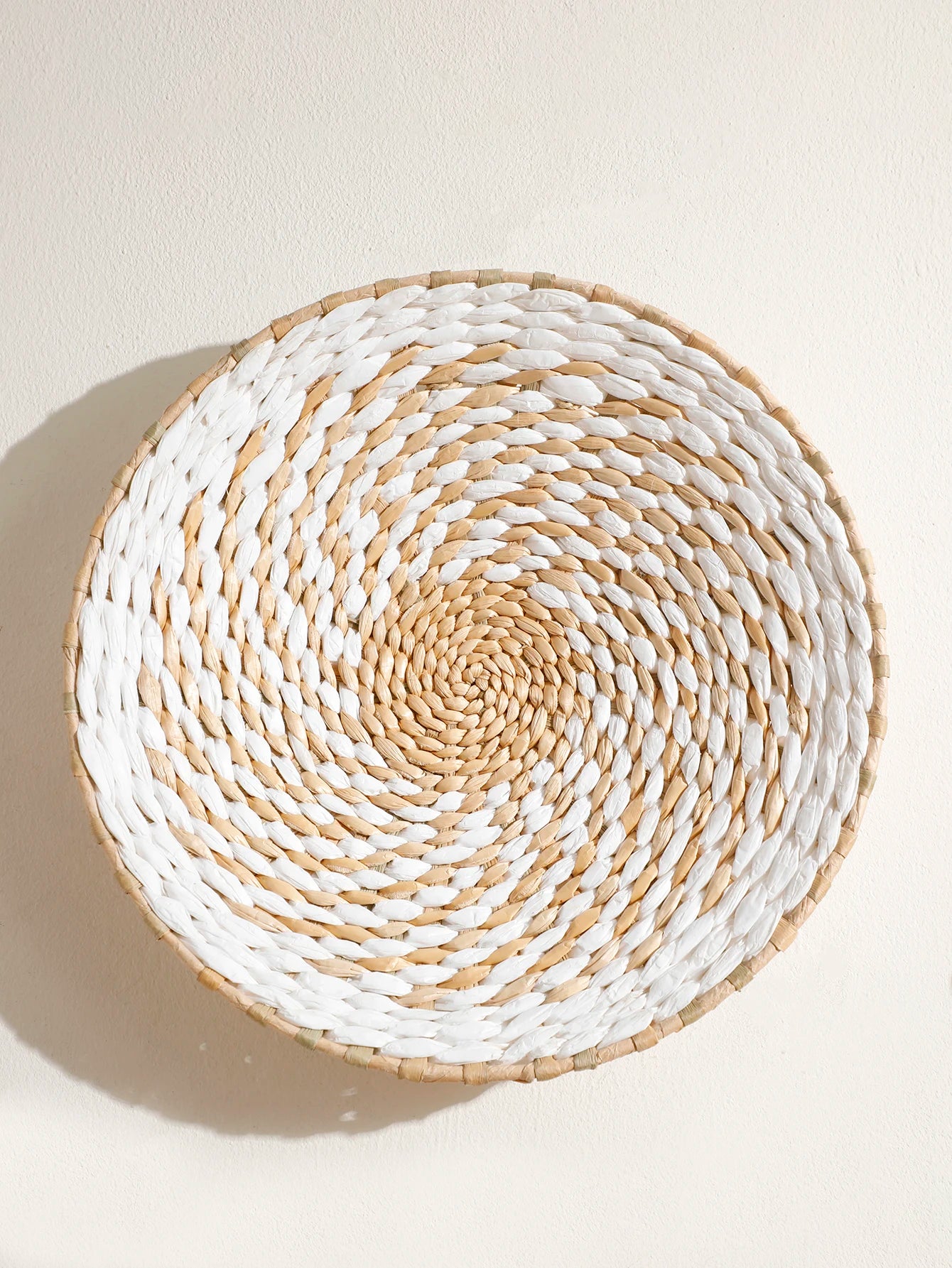 Seagrass wall decor boho handwoven natural rustic modern wall basket art