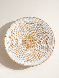 Seagrass wall decor boho handwoven natural rustic modern wall basket art