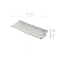 Japanese-style Sushi Plate Rectangular Ceramic Sashimi Flat Plate Creative Tableware Irregular Long Commercial Japanese Plate-Letifly Lights and Decor