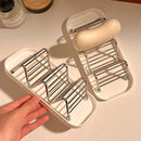 Stainless steel soap rack drainage soap Tray Multifunctional Bathroom Storage Rack bathroom draining box simple soap storage box-Letifly Lights and Decor