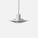 danish modern brushed aluminum ufo disc pendant light with led for dining room or kitchen island