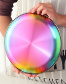Stainless Steel Dinner Plates European Style Dessert Plate Kitchen Serving Dishes Salad Plate Cake Tray Western Steak Round Tray-Letifly Lights and Decor