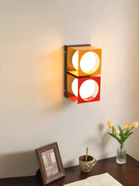 Memphis Bedroom Bedside Wall Lamps Red Yellow Glass Ball Lamp LED Modern Color Dopamine Living Room Corridor Aisle Wall Lights-Letifly Lights and Decor