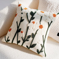 textured neutral throw pillow cover tufted cotton decorative cushion