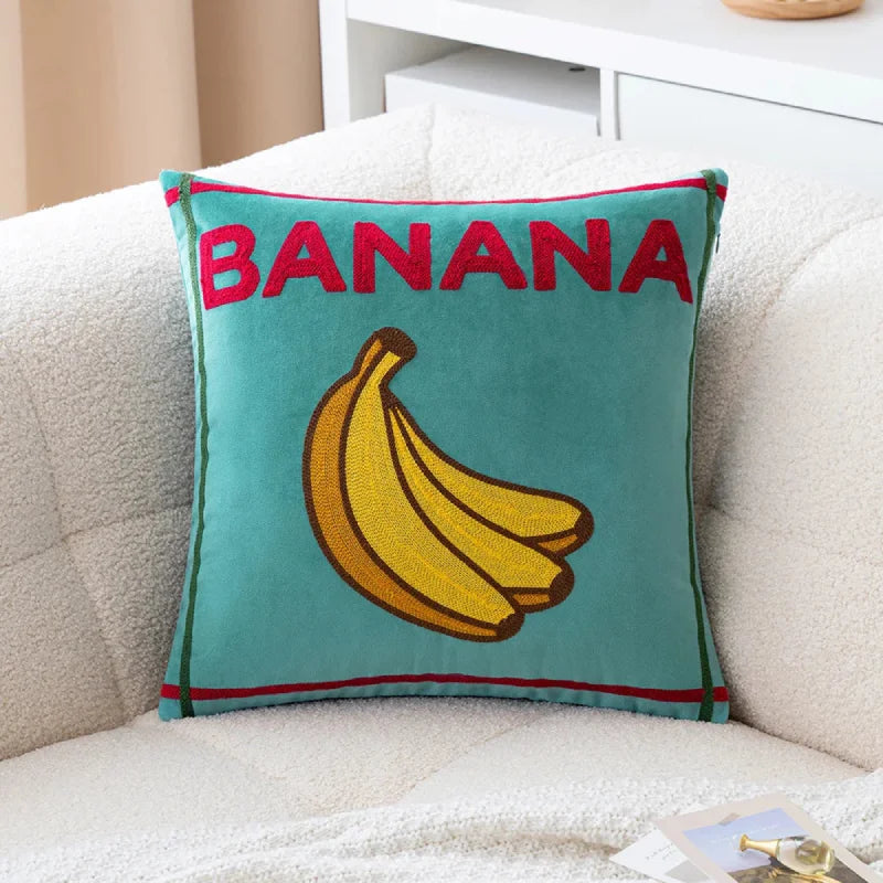 Cushion covers fruit print colorful modern banana cactus tomato lemon 3D pillowcase