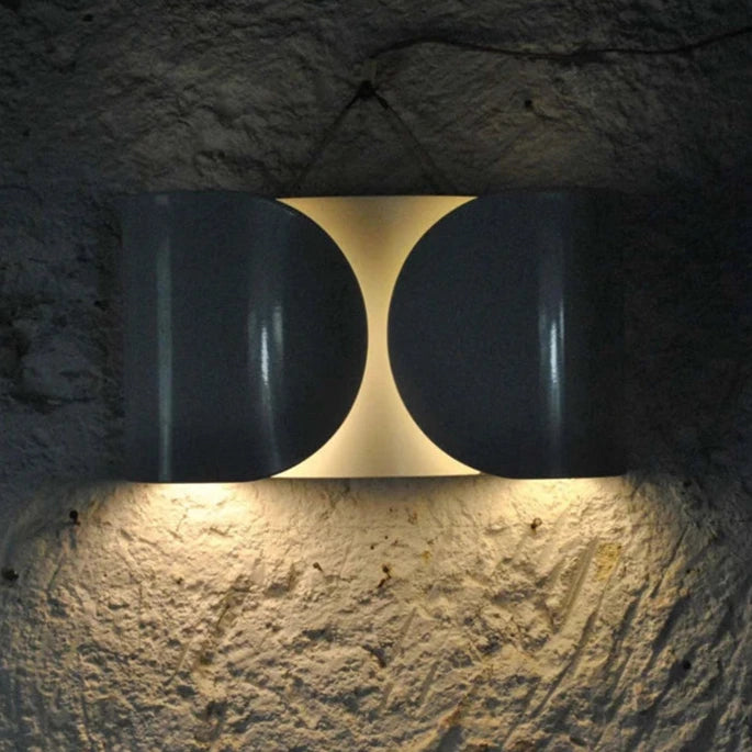 The Dichotomy Wall Light Modern wall light metal chrome black gold white dual glow contemporary lighting