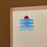 Disc-O Drop Pendant Lamp colorful acrylic bauhaus pendant lamp multilayer disc design dopamine decor