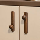 solid wood hemisphere cabinet pulls minimalist round drawer handles natural wood furniture hardware