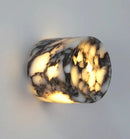 Marble wall sconce LED natural stone modern cylindrical ambient lighting