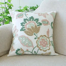 Embroidered Cotton Pillow Cover Nordic Floral Cushion Decorative Sofa Pillow