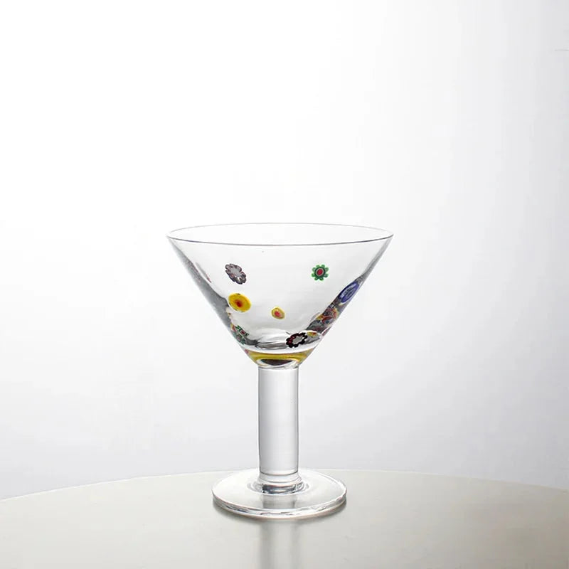 1 Piece Polka Kaleidoscope Handmade Decals Glass Cocktail Glass Goblet Champagne Glass Martini Glass Wine Glass-Letifly Lights and Decor